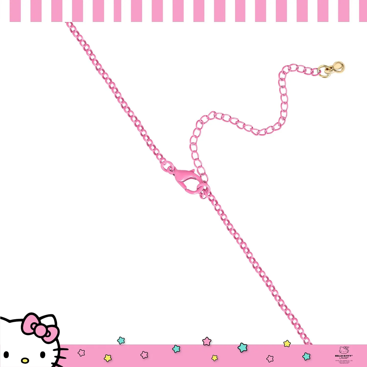Hello Kitty Sanrio Pave Pendant Necklace 16" 3" - Official License Necklace Jewelry