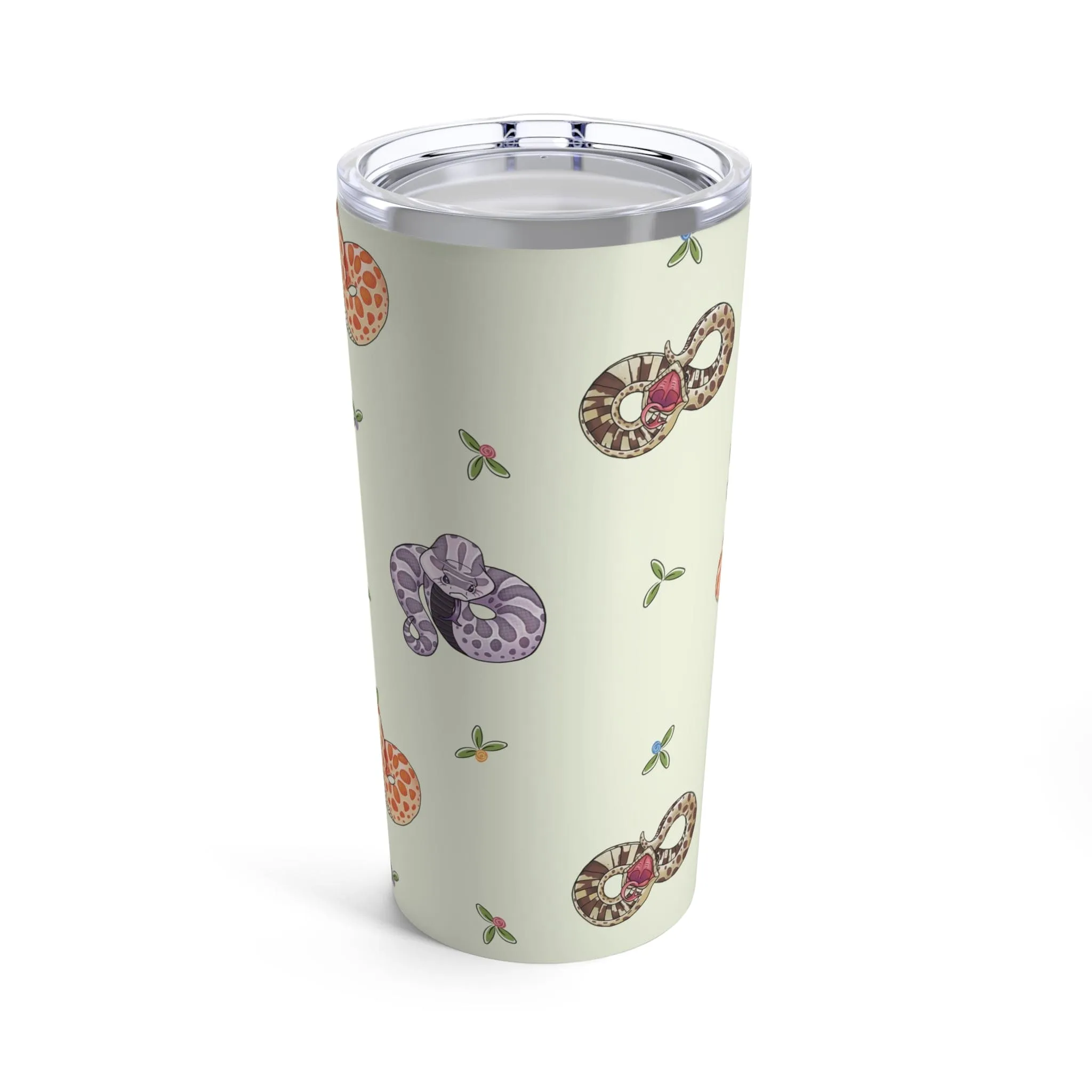 Hognose Snake Flower Tumbler, Reptile Gift Stainless Steel Drinkware