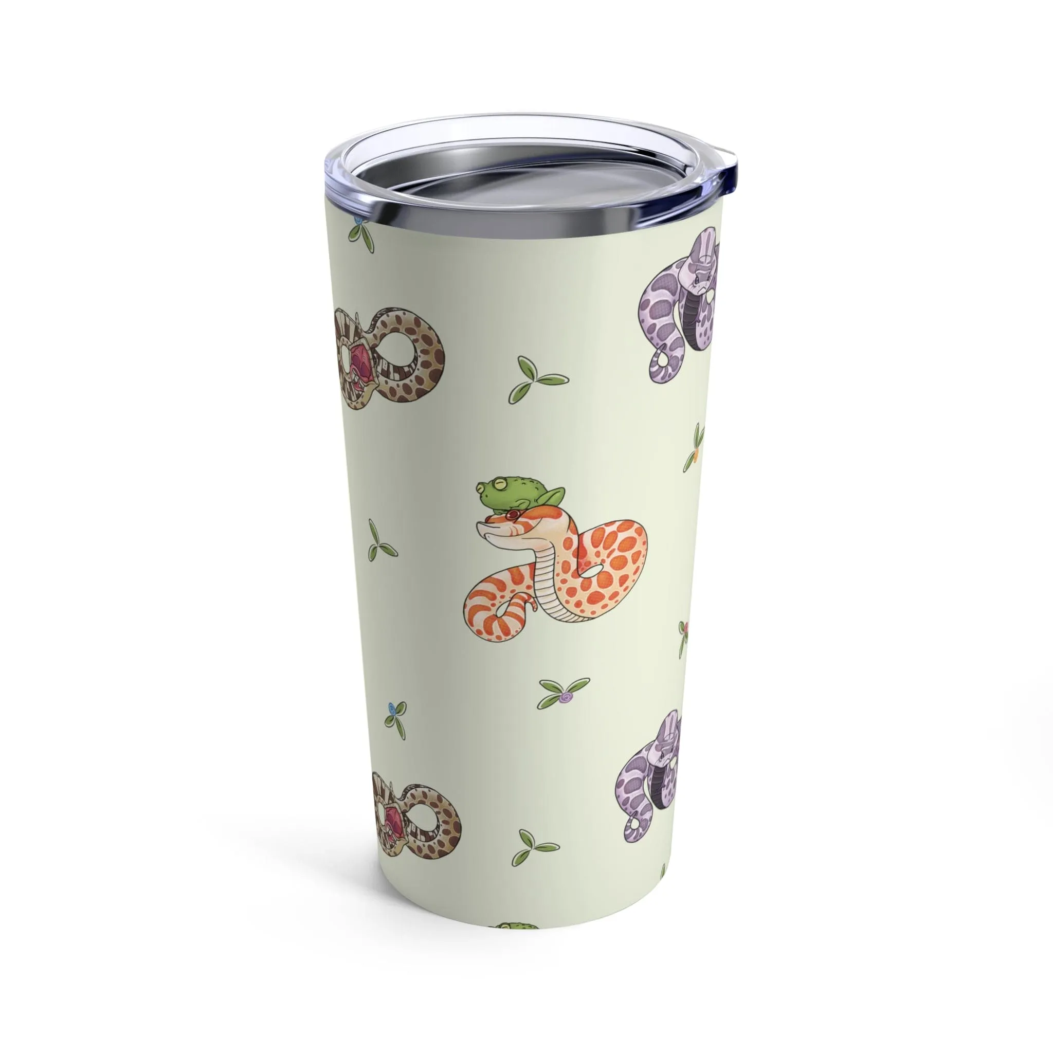 Hognose Snake Flower Tumbler, Reptile Gift Stainless Steel Drinkware