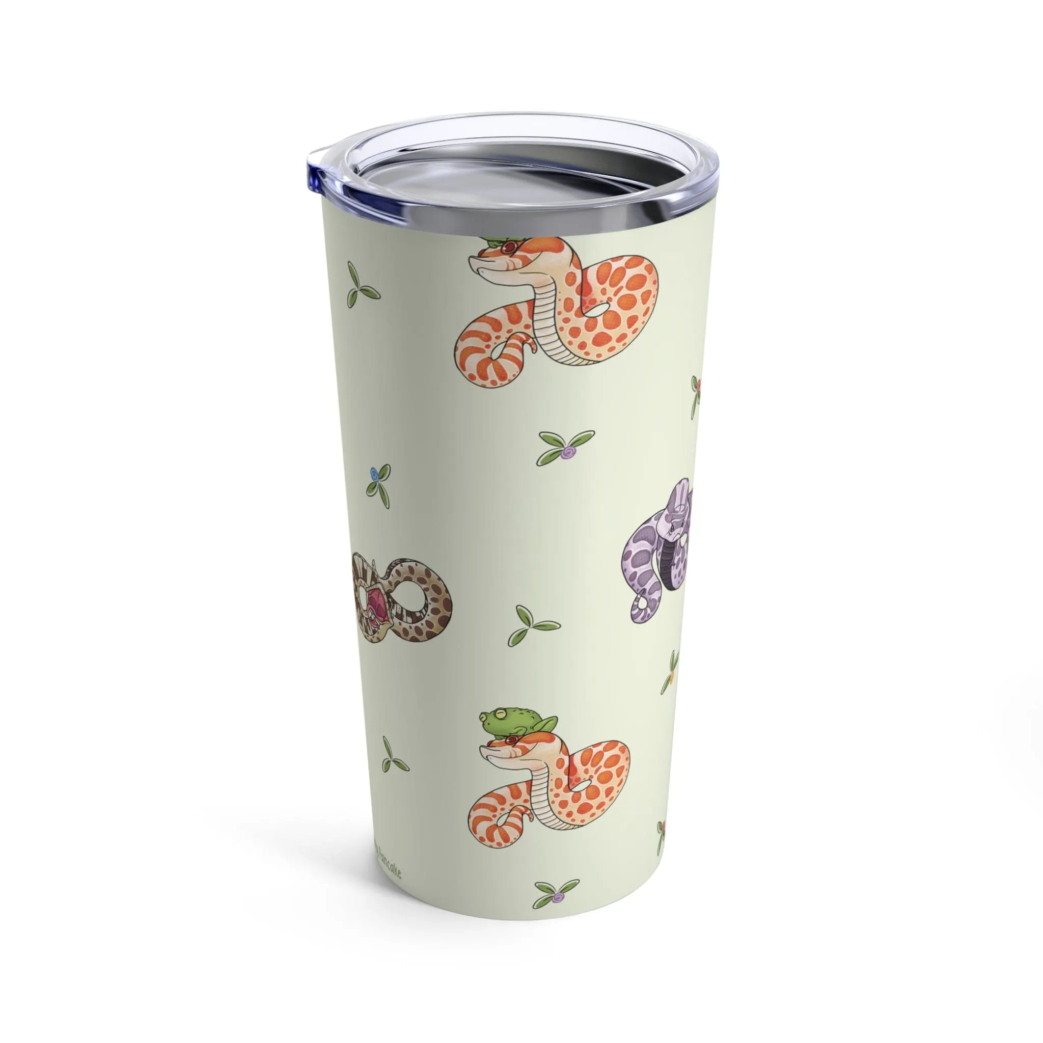 Hognose Snake Flower Tumbler, Reptile Gift Stainless Steel Drinkware