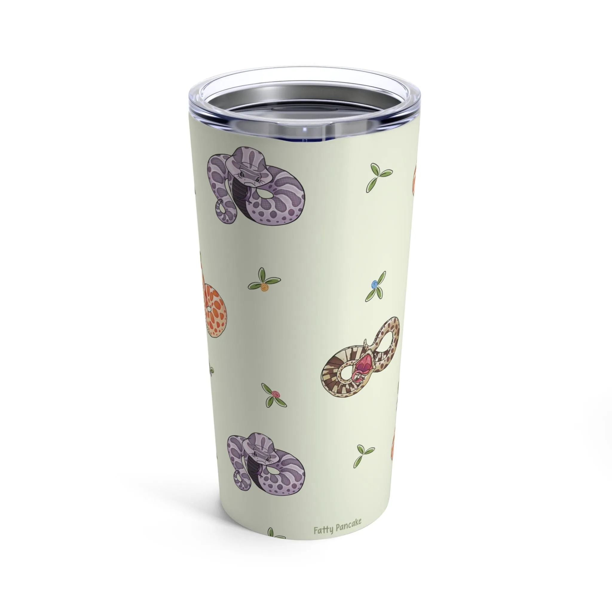 Hognose Snake Flower Tumbler, Reptile Gift Stainless Steel Drinkware