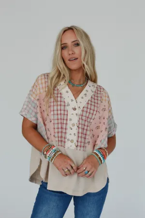 Isolde Mix Print Top - Multi