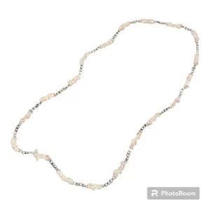 Jodi Maree Accessories Rose Quartz and Freshwater Aubergine Pearl Long Neacklace