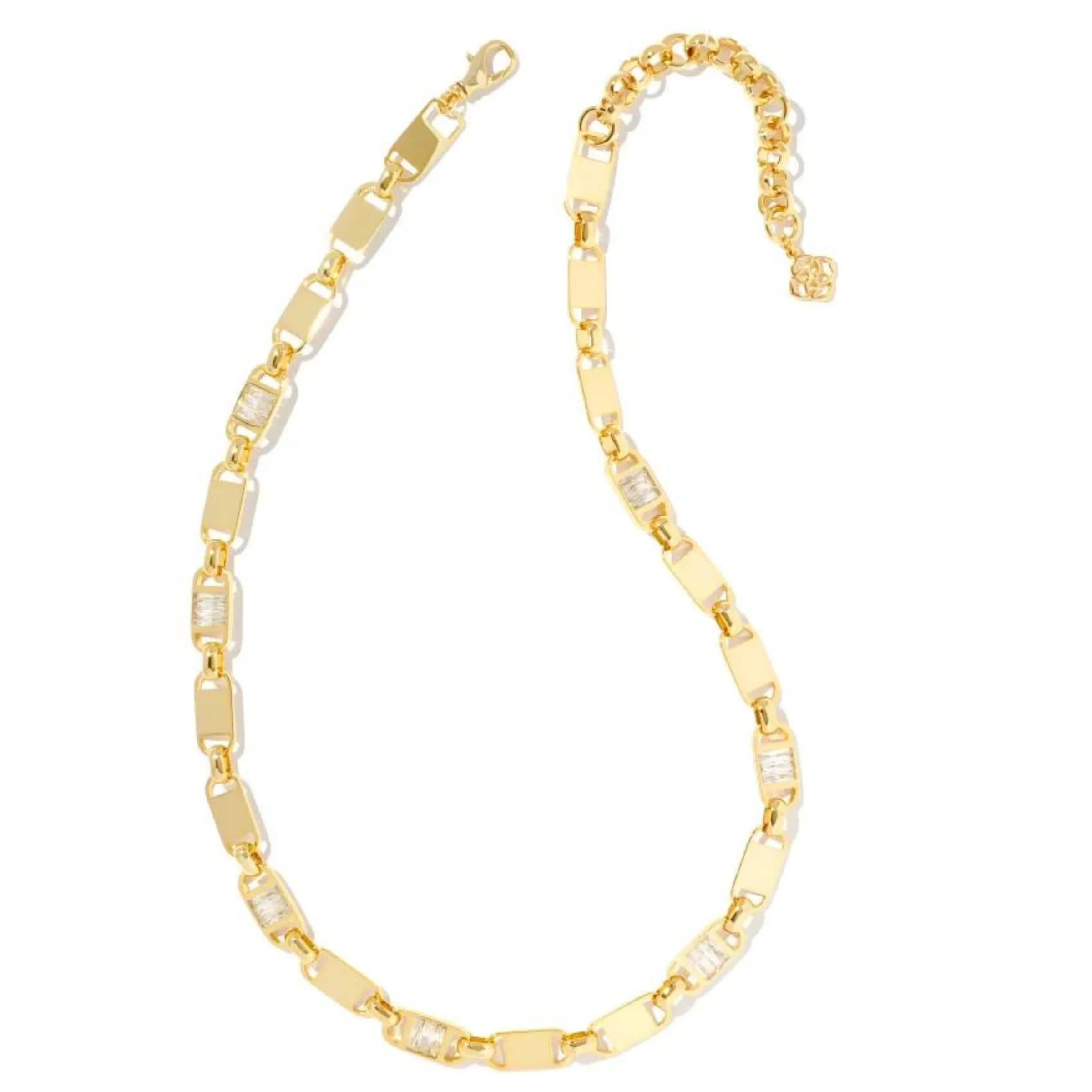 Kendra Scott | Jessie Gold Chain Necklace in White Crystal