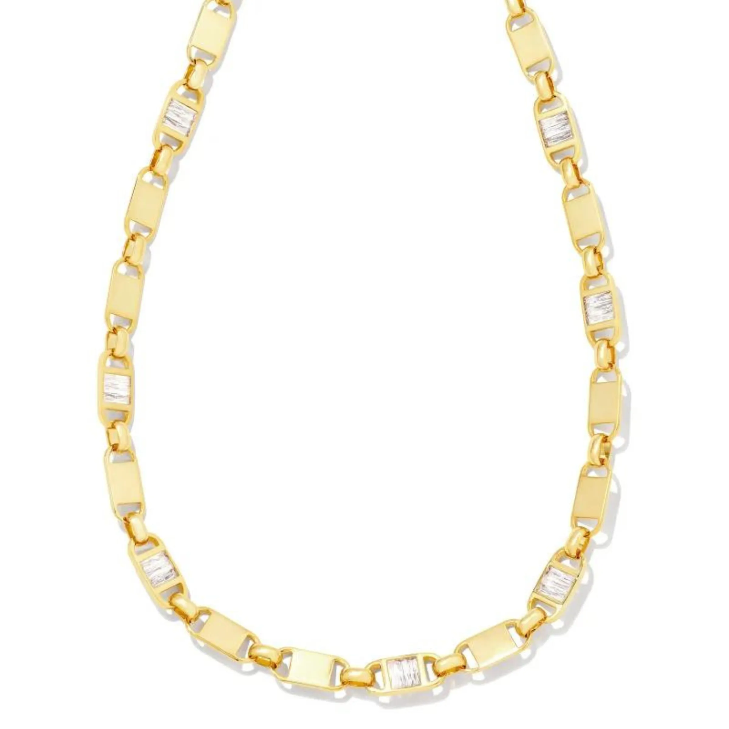 Kendra Scott | Jessie Gold Chain Necklace in White Crystal