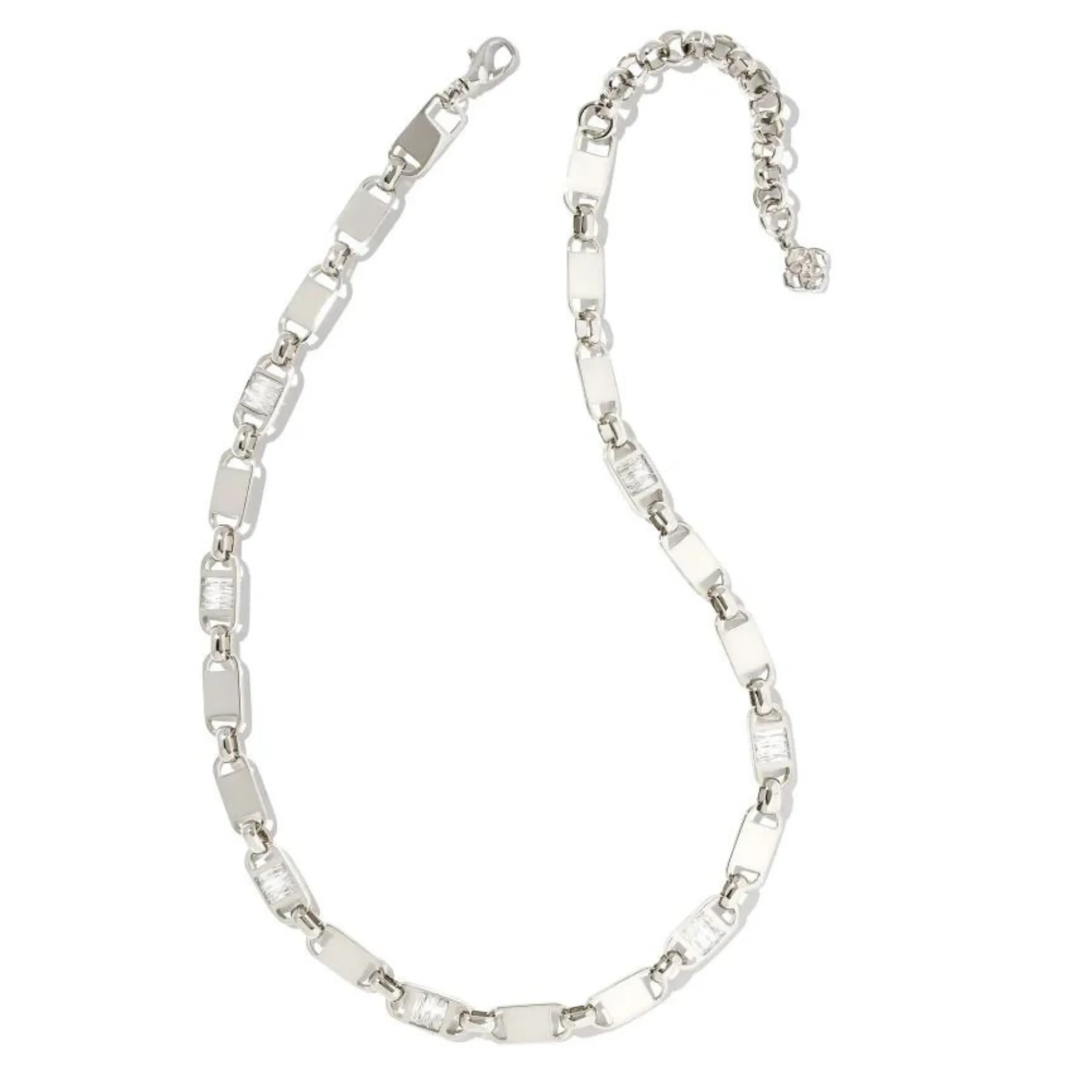 Kendra Scott | Jessie Silver Chain Necklace in White Crystal
