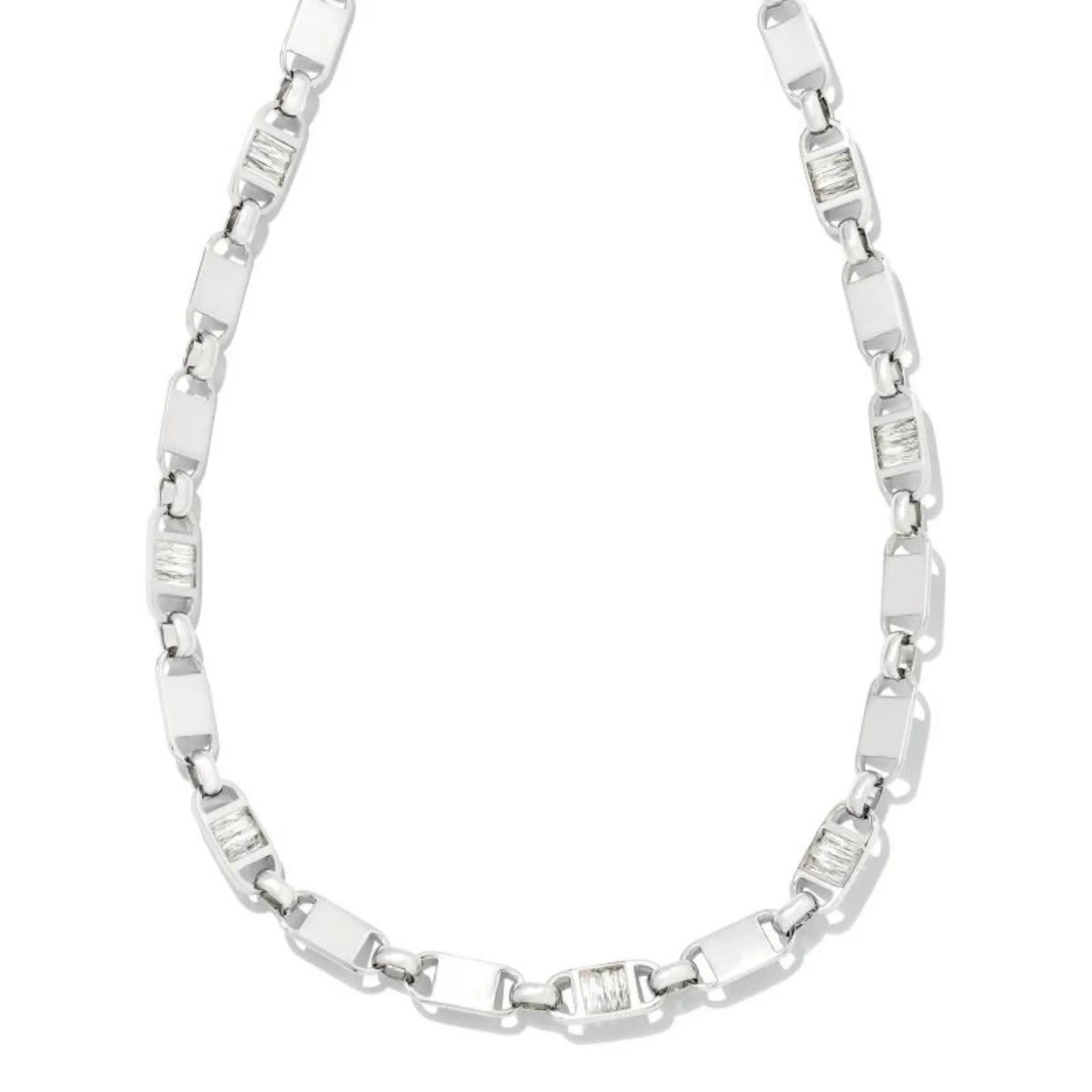 Kendra Scott | Jessie Silver Chain Necklace in White Crystal