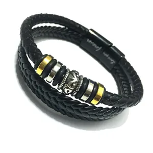 Leather Handwoven Bracelet Cowhide Multilayer