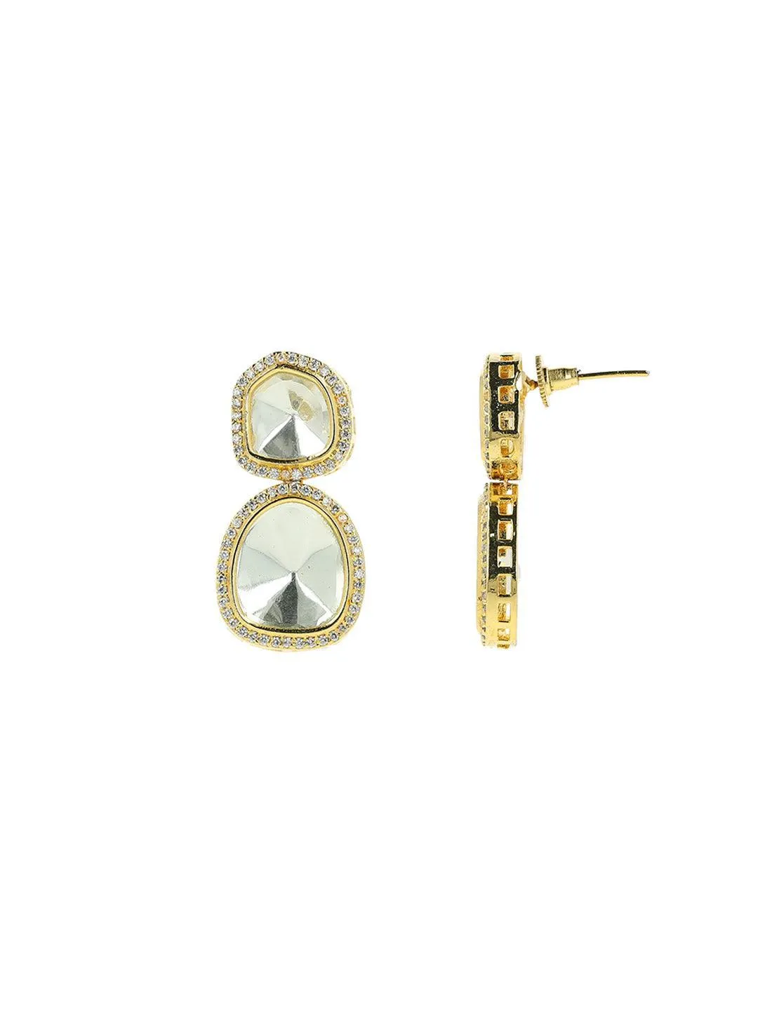 Madhuri Dixit In Polki Stone Ad Earring