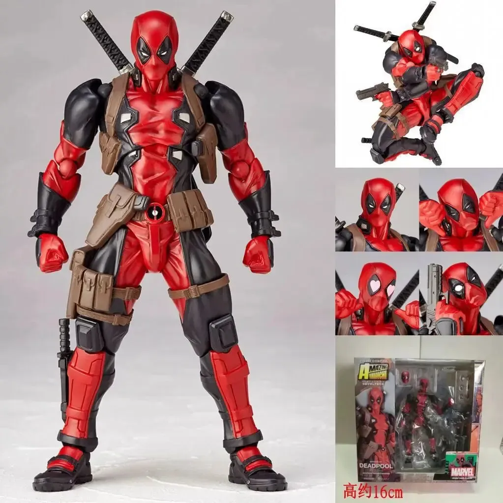 Marvel 15cm X-MAN Deadpool Super Hero BJD Joints Moveable Action Figure Model Toys