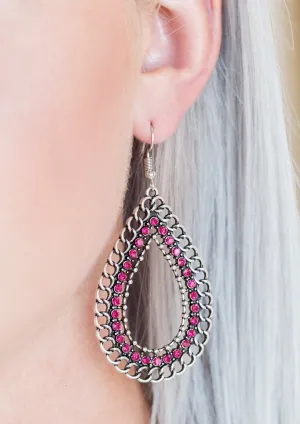 Mechanical Marvel Pink Earrings
