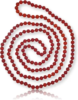 MGR MY GEMS ROCK! 8MM 60 Inch Matte-Finish Genuine Semi-Precious Stone Endless Infinity Opera Length Hand Beaded Mala Chakra Long OR Multi-Strand Multi-wrap Necklace for Women or Men.