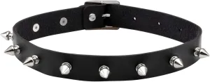 MILAKOO Women Men Cool Punk Goth Metal Spike Studded PU Leather Necklace