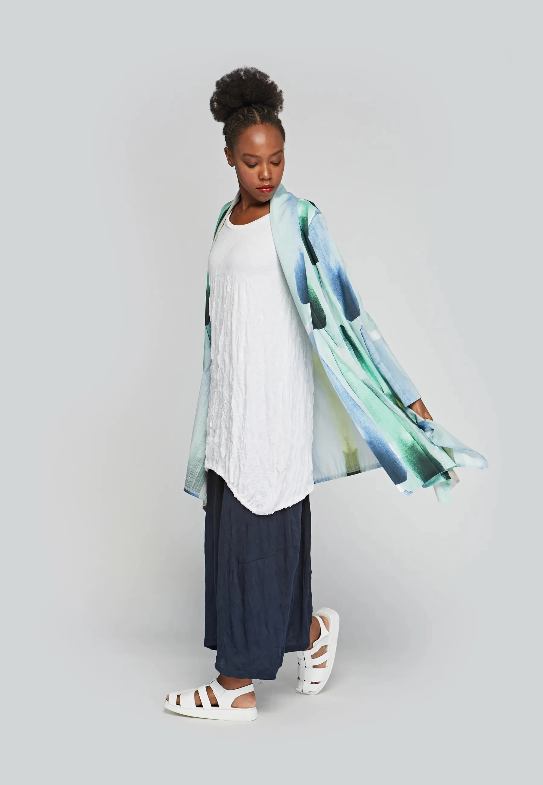 MIST Wrinkled viscose jersey skirt pants