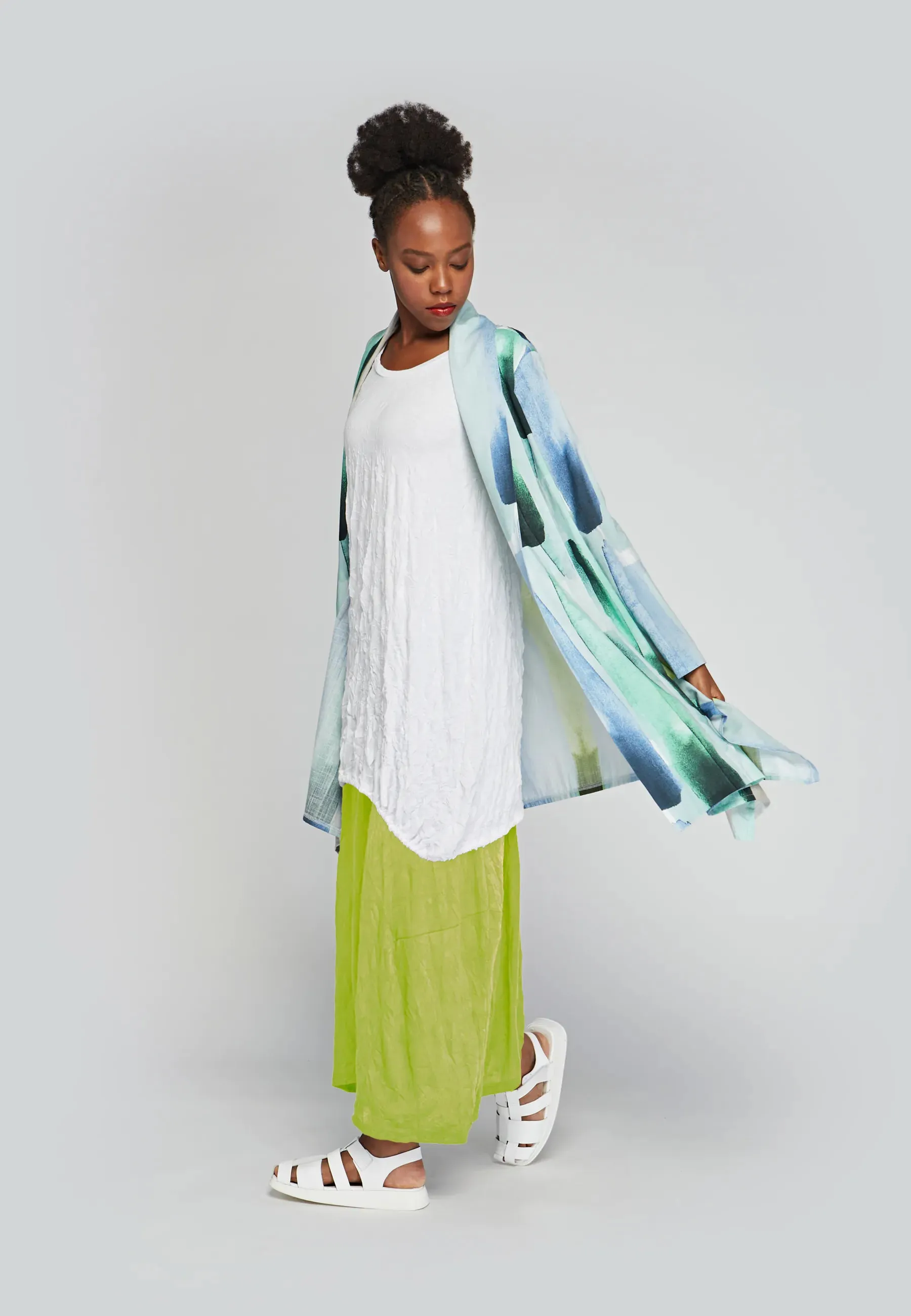 MIST Wrinkled viscose jersey skirt pants