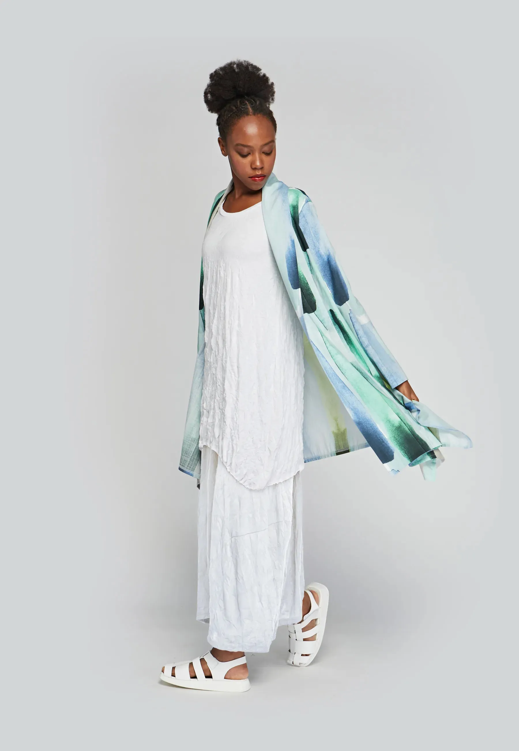 MIST Wrinkled viscose jersey skirt pants