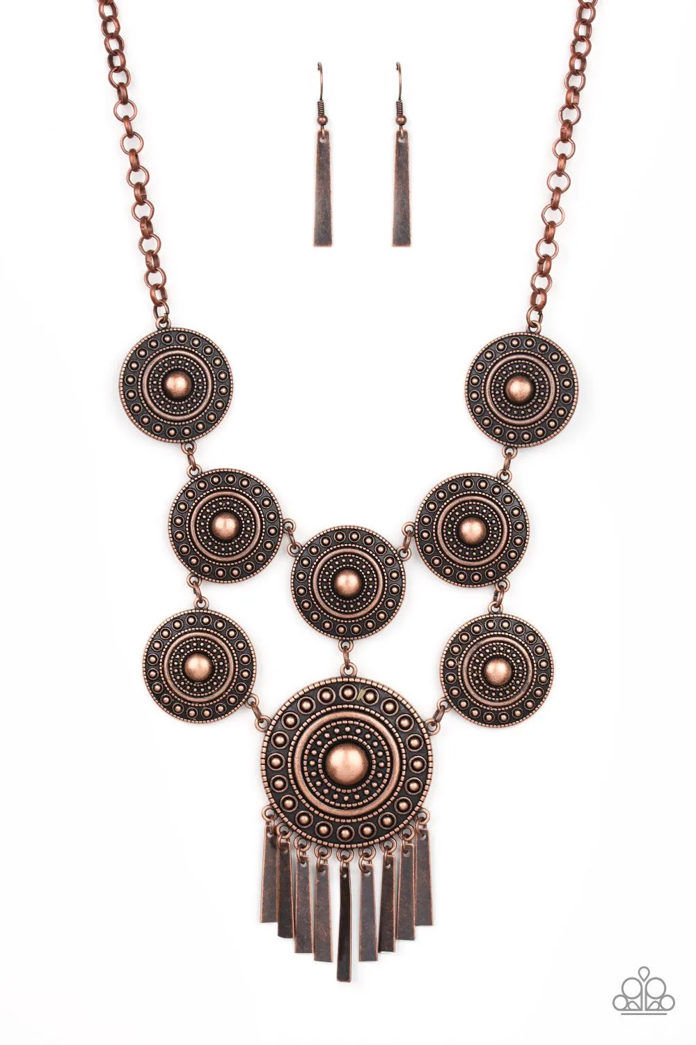 Modern Medalist Copper Necklace