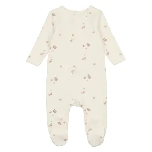 Mon Tresor Baby Butterfly Bliss Footie Ivory & Pink