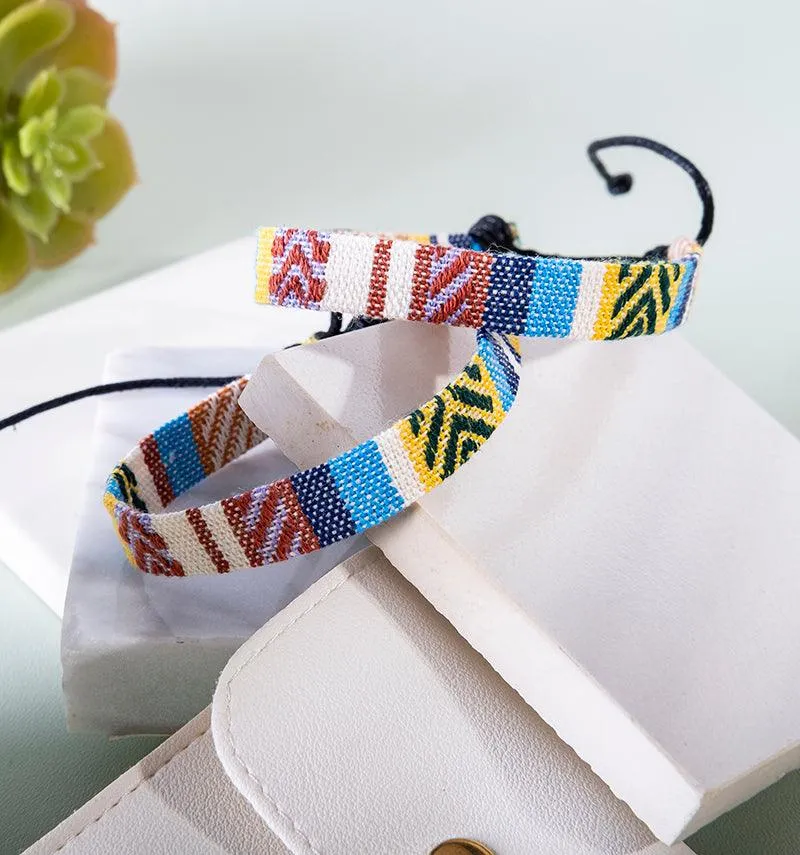 Multicolor Style Handwoven Loom Ethnic Bracelet