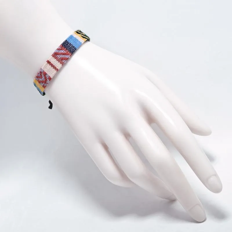 Multicolor Style Handwoven Loom Ethnic Bracelet