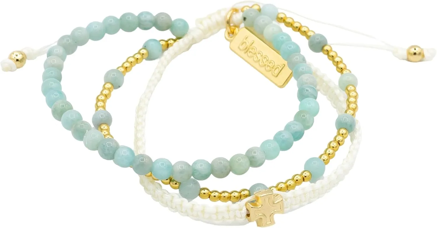 My Saint My Hero "Be Still Prayer Bracelet  Handwoven Reminder of Trust, Stillness & Divine Peace - A Reminder To Release All Distractions and Embrace Divine Love