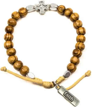 My Saint My Hero "Blessings in Faith Bracelet  A Handwoven Symbol of Grace & Protection with Medals Hand-Cast in a Sacred Site in Italy