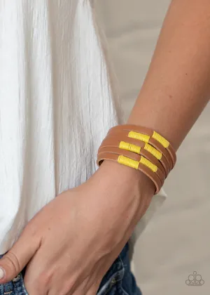 Open Door Jewelry - Country Colors - Yellow Bracelet - Paparazzi Accessories