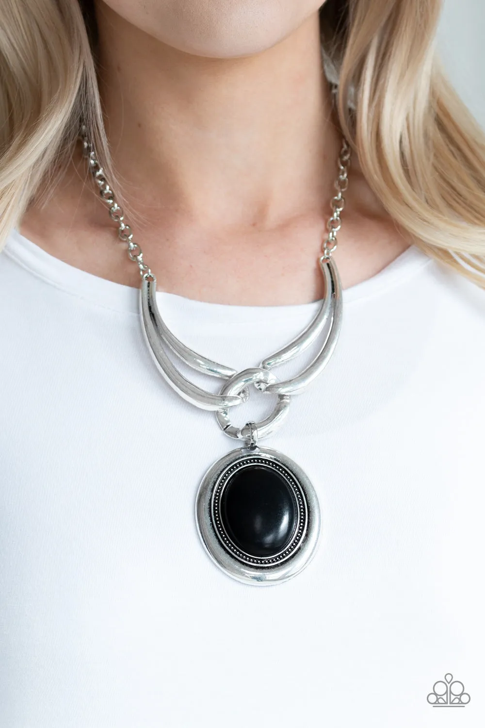 Paparazzi Divide And RULER - Black Necklace