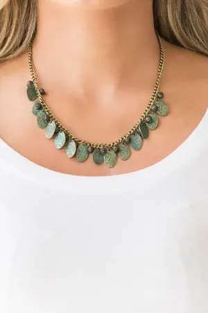 Paparazzi Vintage Gardens Brass Necklace Set