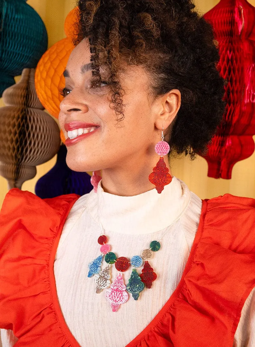 Paper Lantern Necklace
