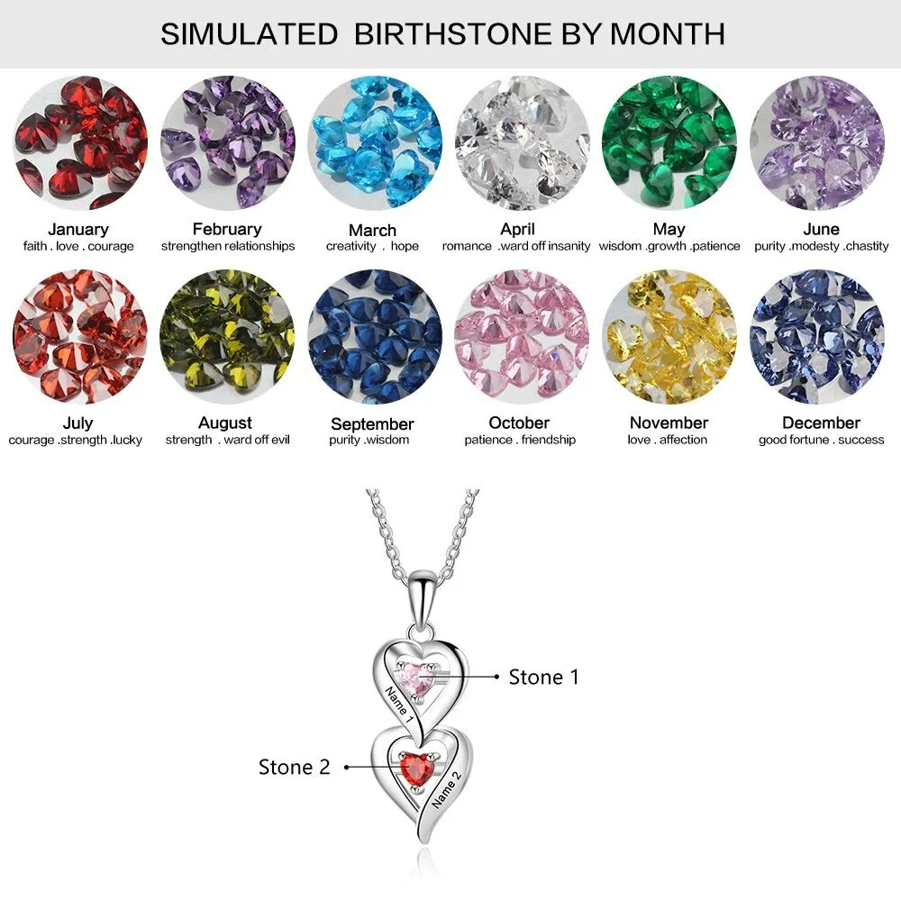 Personalized Sterling Silver Heart-Shaped Necklace