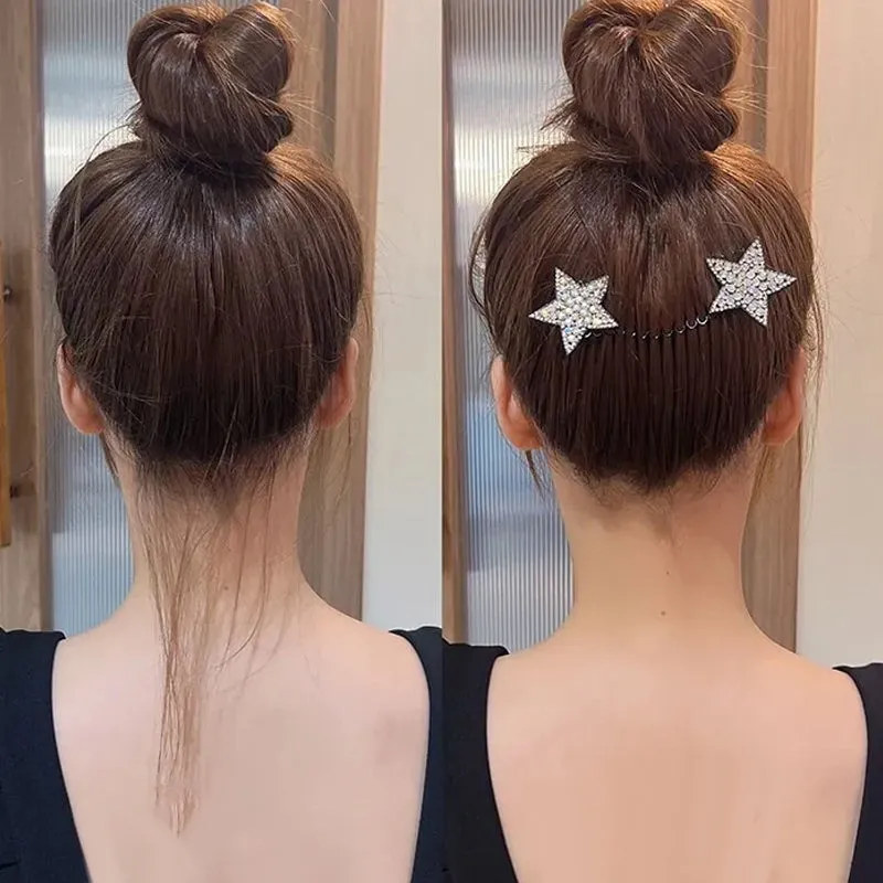 Rhinestone Star Broken Hair Comb