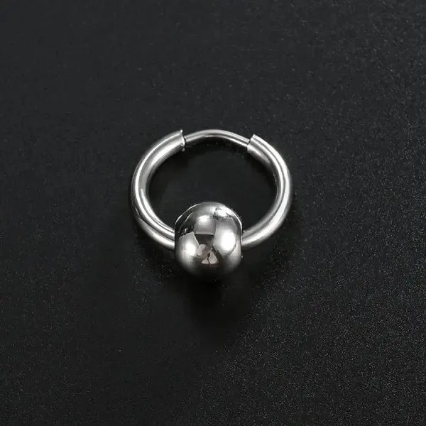 Rinhoo 1 Pcs Triangle Unisex Punk Rock Earrings Stainless Steel Women Men Stud Earring Pierced Push-Back Ear Plug Jewelry Gift
