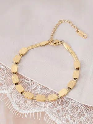 Rubans Voguish 22K Gold plated Stainless Steel Waterproof Shell Charm Tarnish free Bracelet