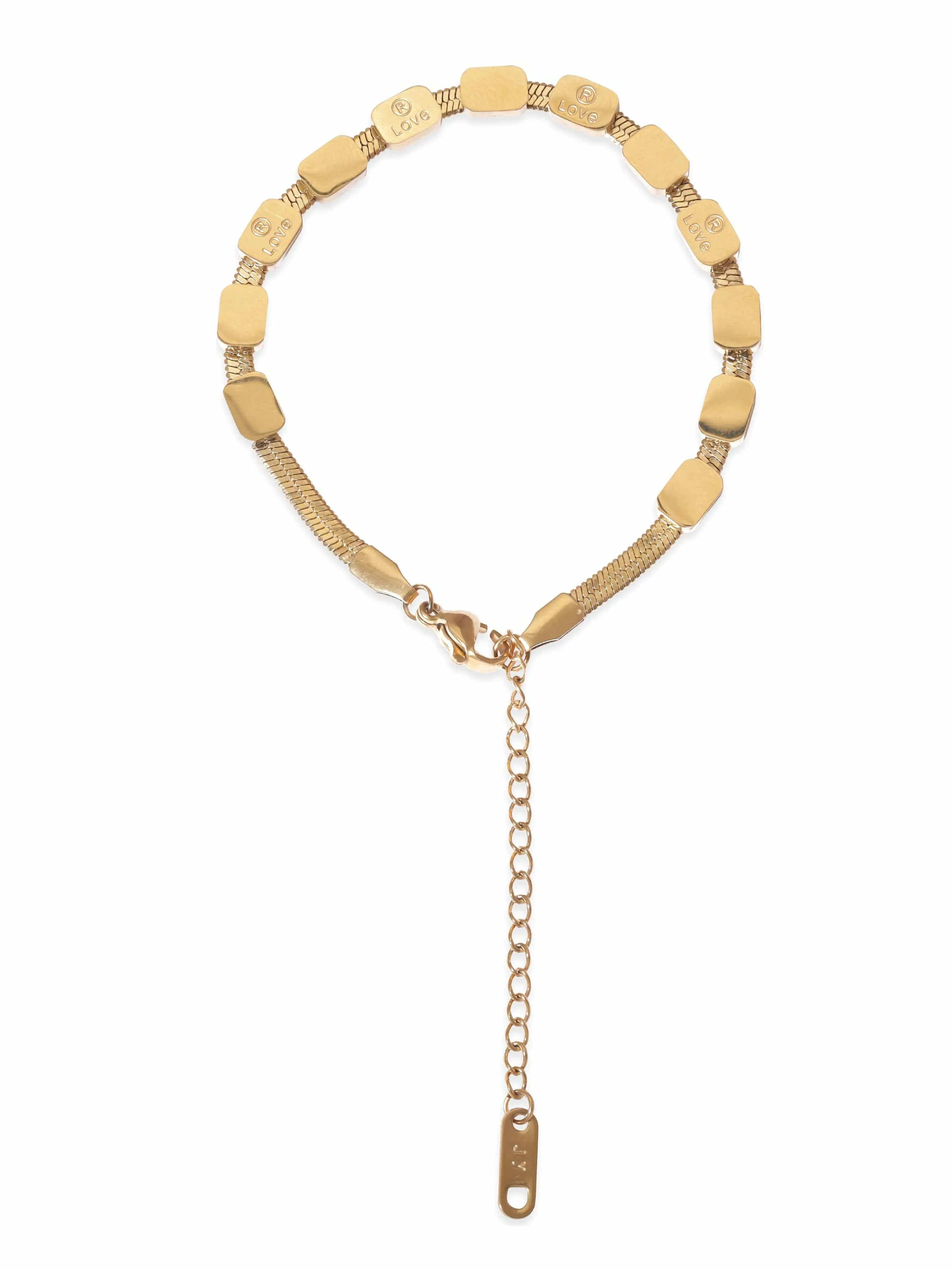 Rubans Voguish 22K Gold plated Stainless Steel Waterproof Shell Charm Tarnish free Bracelet