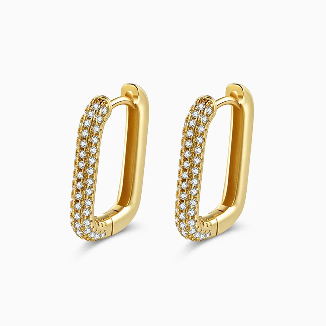 Sparkling Ear Buckle Earrings