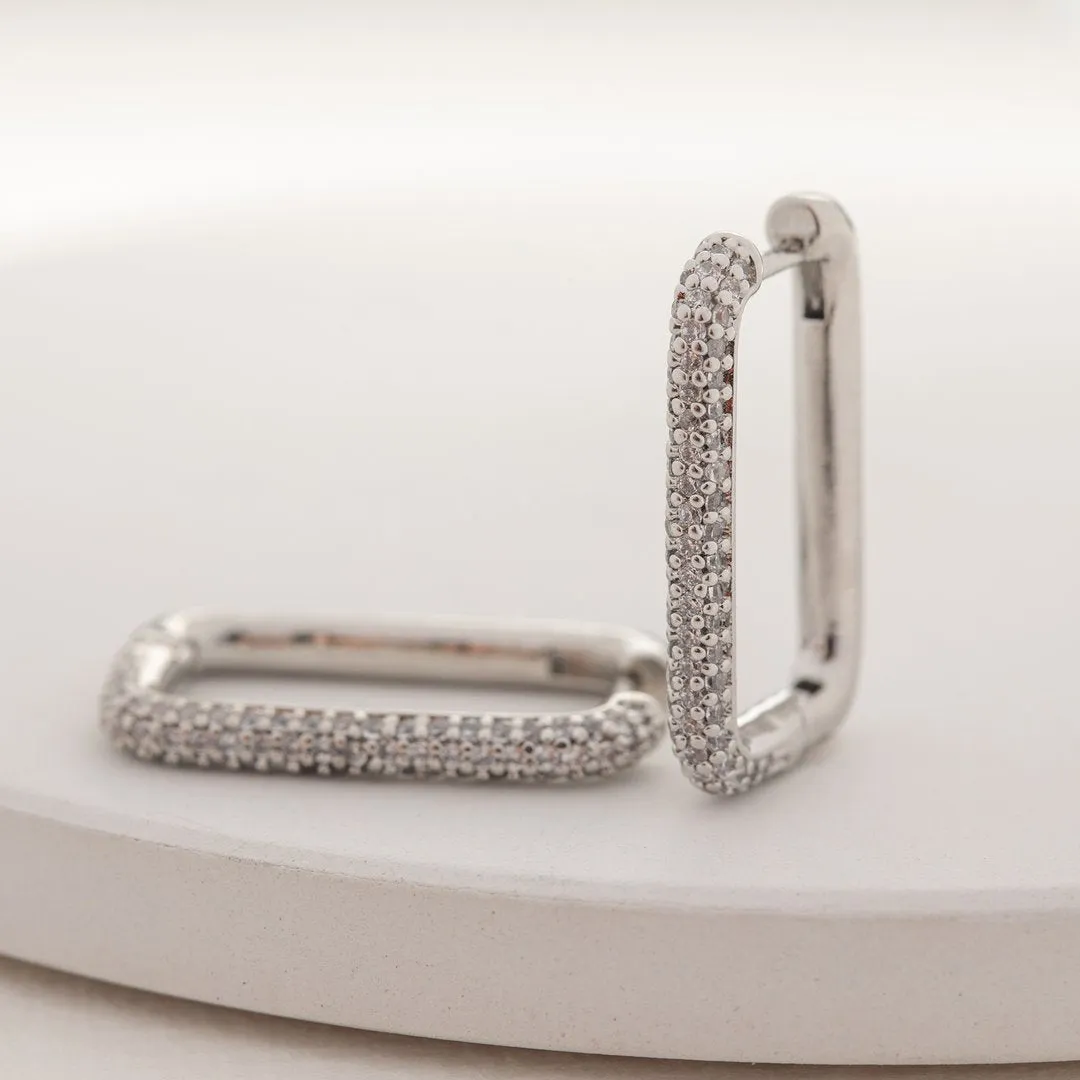 Sparkling Ear Buckle Earrings
