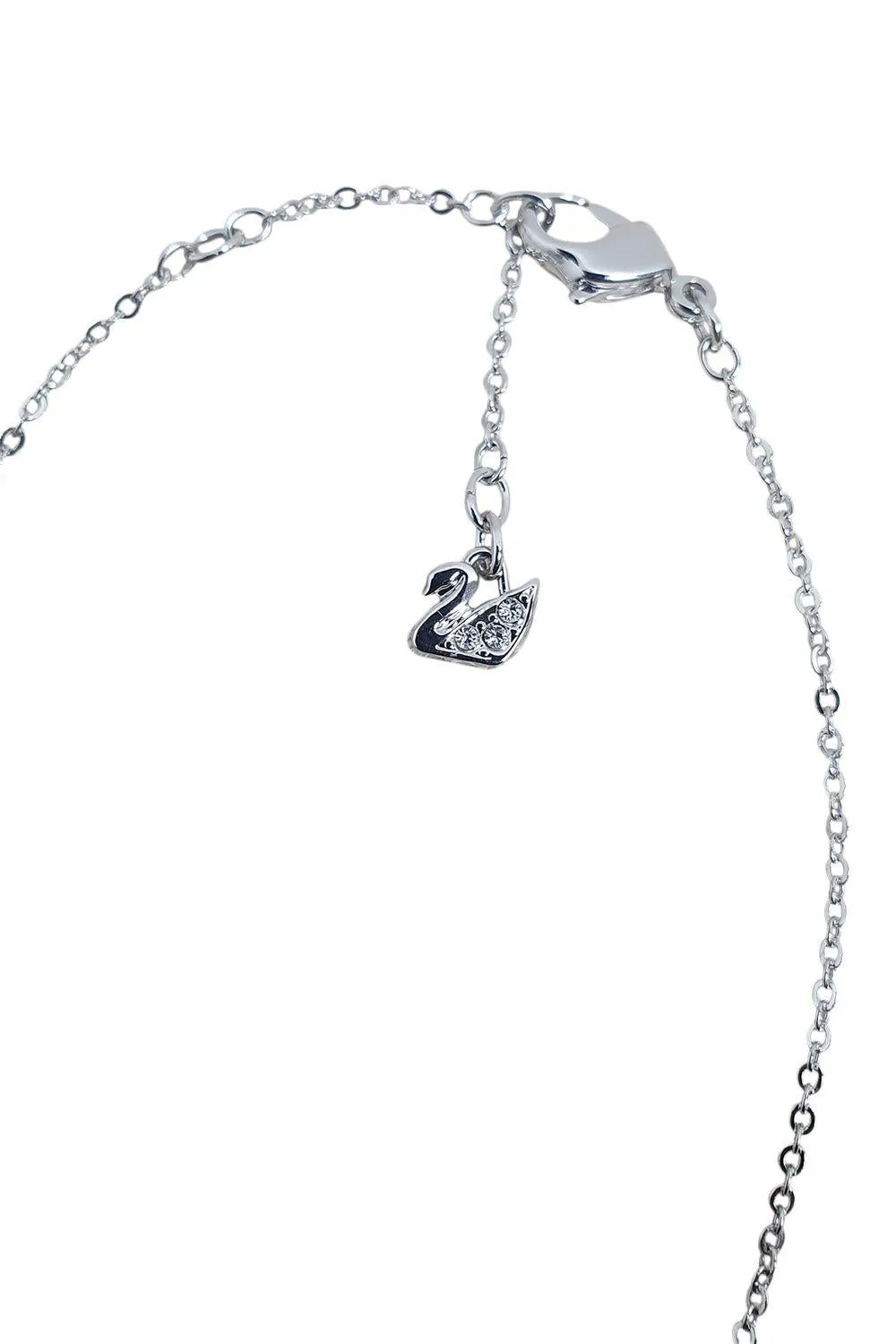 SWAROVSKI Purple Crystal Pendant White Rhodium Plated Necklace (8")