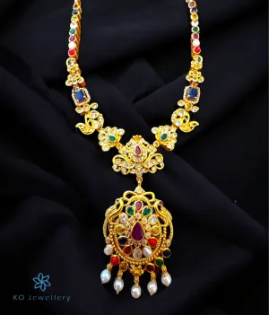 The Kaashya Silver Navratna Necklace