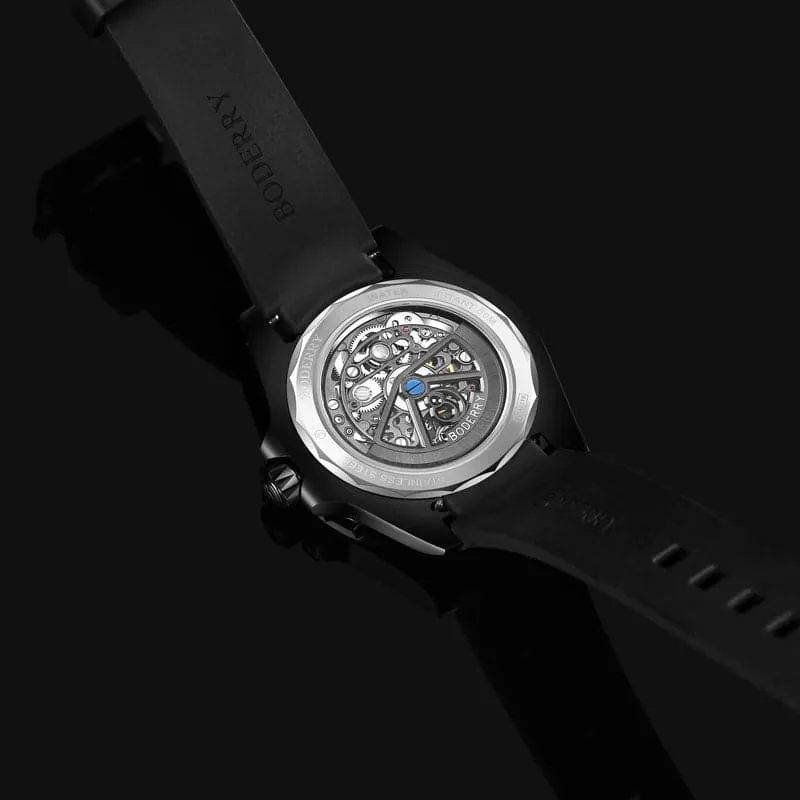 URBAN SKELETON(BLACK CASE)- 3-Hand Hi-beat(28,800 bph) with 72 hrs Power-reserve Automatic Watch