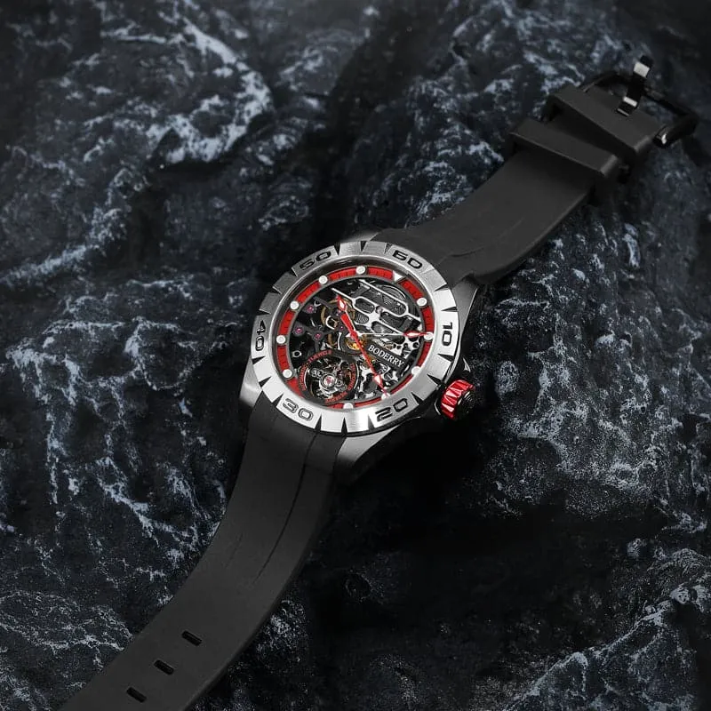 URBAN SKELETON(BLACK CASE)- 3-Hand Hi-beat(28,800 bph) with 72 hrs Power-reserve Automatic Watch