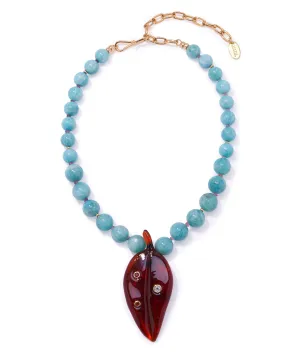 Vinca Leaf Necklace