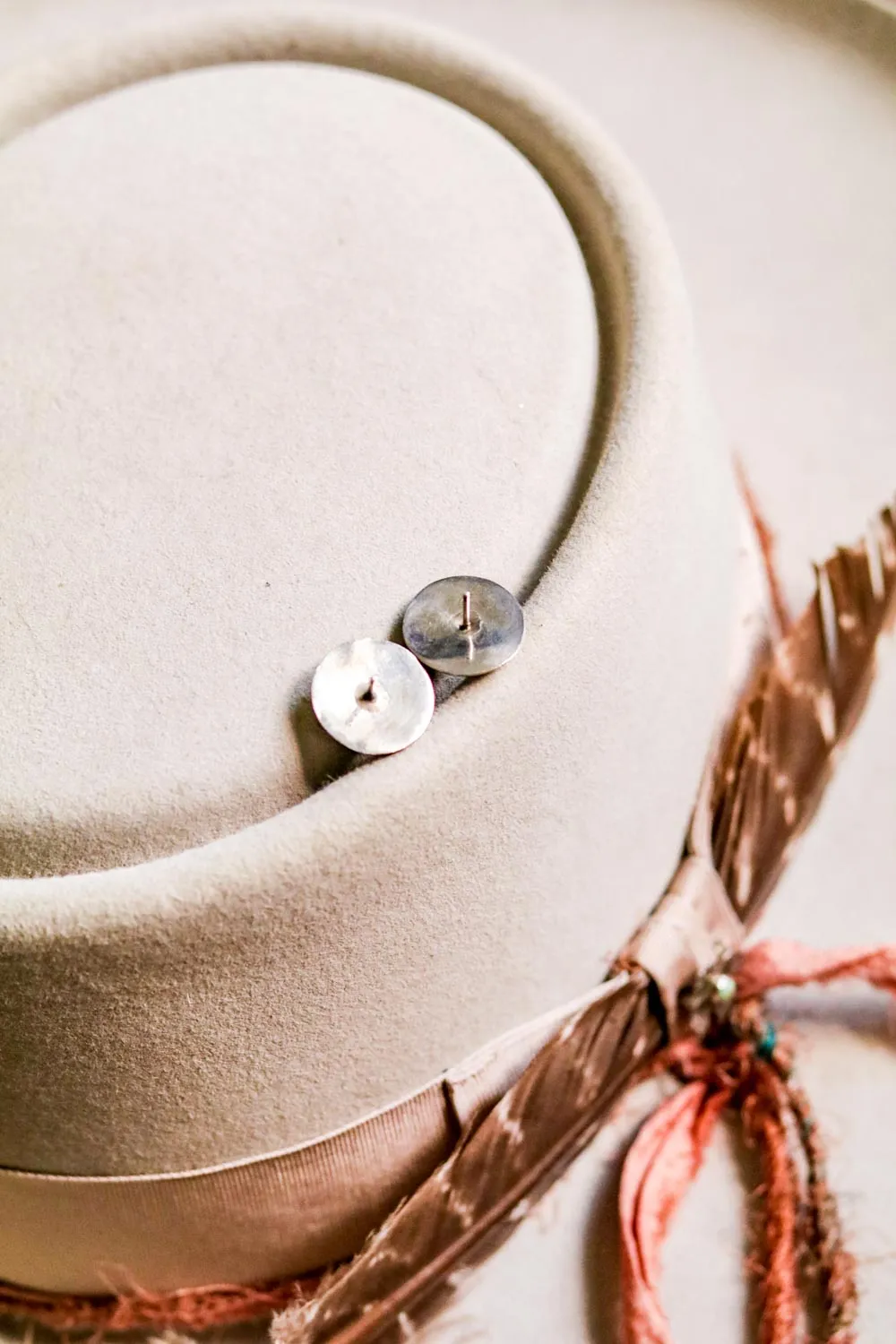 Vintage Sterling Silver Concho Earrings