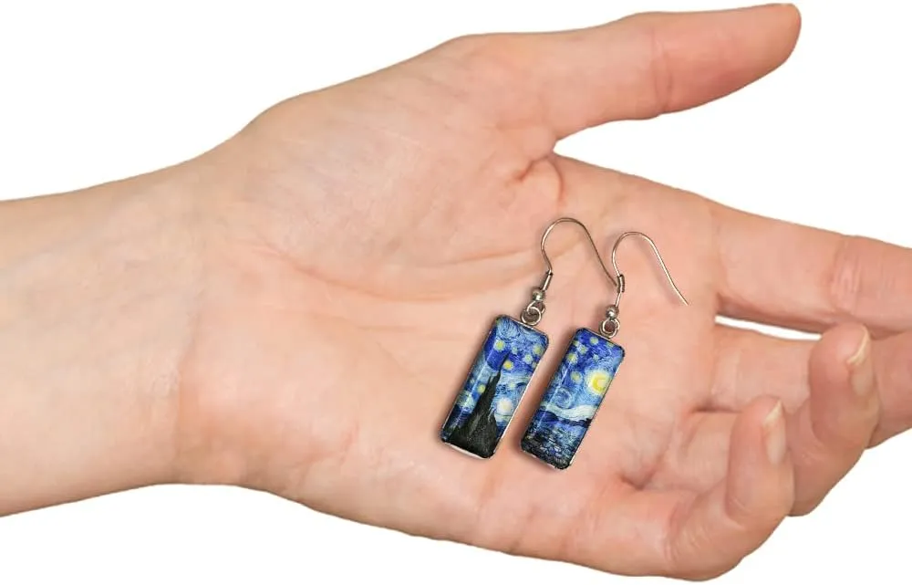 WIRESTER 5 Pairs Glass Rectangle Earrings Drop Dangle Earrings Fashion Jewelry Accessories For Women, Lovely Designs